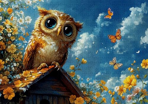 Puzzle 500 Teile Eule Puzzle Erwachsene Anspruchsvol Impossible Rätsel Schmetterling 52x38cm DIY Kit Classic Holz Jigsaw für Erwachsene und Kinder ab 14 Jahren, Auch Geschenke für Frauen Männer C-663 Puzzle 500 Teile Eule Puzzle Erwachsene Anspruchsvol Impossible Rätsel Schmetterling 52x38cm DIY Kit Classic Holz Jigsaw für Erwachsene und Kinder ab 14 Jahren, Auch Geschenke für Frauen Männer C-663 von Jaalinng