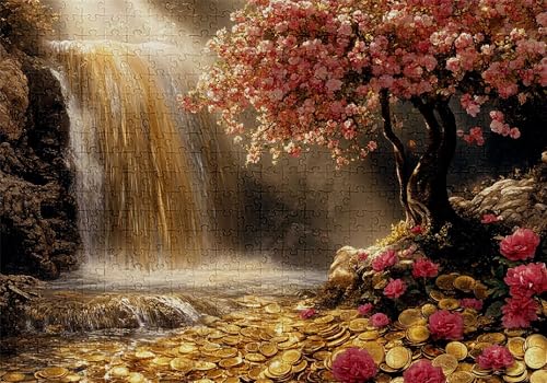 Puzzle 500 Teile Fallen Puzzle Erwachsene Anspruchsvol Impossible Rätsel Blumenbaum 52x38cm DIY Kit Classic Holz Jigsaw für Erwachsene und Kinder ab 14 Jahren, Auch Geschenke für Frauen Männer C-234 von Jaalinng
