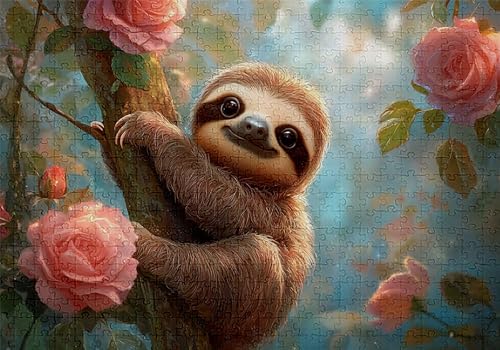 Puzzle 500 Teile Faultier Puzzle Erwachsene Anspruchsvol Impossible Rätsel Blumen 52x38cm DIY Kit Classic Holz Jigsaw für Erwachsene und Kinder ab 14 Jahren, Auch Geschenke für Frauen Männer C-1003 Puzzle 500 Teile Faultier Puzzle Erwachsene Anspruchsvol Impossible Rätsel Blumen 52x38cm DIY Kit Classic Holz Jigsaw für Erwachsene und Kinder ab 14 Jahren, Auch Geschenke für Frauen Männer C-1003 von Jaalinng