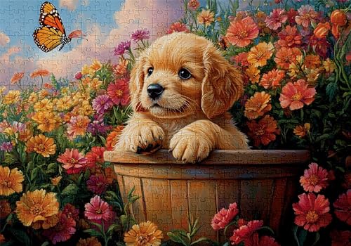 Puzzle 500 Teile Hund Puzzle Erwachsene Anspruchsvol Impossible Rätsel Gänseblümchen 52x38cm DIY Kit Classic Holz Jigsaw für Erwachsene und Kinder ab 14 Jahren, Auch Geschenke für Frauen Männer C-430 Puzzle 500 Teile Hund Puzzle Erwachsene Anspruchsvol Impossible Rätsel Gänseblümchen 52x38cm DIY Kit Classic Holz Jigsaw für Erwachsene und Kinder ab 14 Jahren, Auch Geschenke für Frauen Männer C-430 von Jaalinng