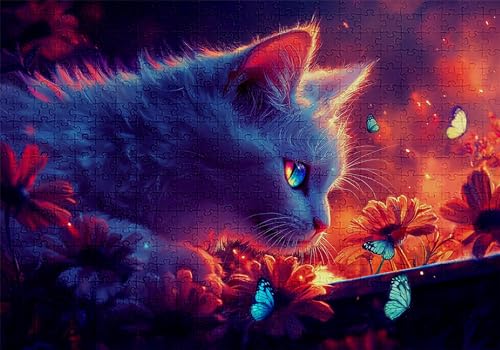 Puzzle 500 Teile Katze Puzzle Erwachsene Anspruchsvol Impossible Rätsel Gänseblümchen 52x38cm Diy Kit Classic Holz jigsaw für Erwachsene und Kinder ab 14 Jahren, Auch Geschenke für Frauen Männer C-582 Puzzle 500 Teile Katze Puzzle Erwachsene Anspruchsvol Impossible Rätsel Gänseblümchen 52x38cm Diy Kit Classic Holz jigsaw für Erwachsene und Kinder ab 14 Jahren, Auch Geschenke für Frauen Männer C-582 von Jaalinng