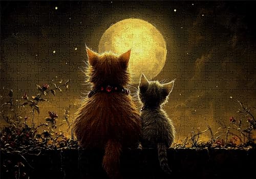 Puzzle 500 Teile Katze Puzzle Erwachsene Anspruchsvol Impossible Rätsel Mond 52x38cm Diy Kit Classic Holz jigsaw für Erwachsene und Kinder ab 14 Jahren,Auch Verfügbar Geschenke für Frauen Männer C-755 Puzzle 500 Teile Katze Puzzle Erwachsene Anspruchsvol Impossible Rätsel Mond 52x38cm Diy Kit Classic Holz jigsaw für Erwachsene und Kinder ab 14 Jahren,Auch Verfügbar Geschenke für Frauen Männer C-755 von Jaalinng