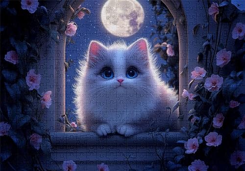 Puzzle 500 Teile Katze Puzzle Erwachsene Anspruchsvol Impossible Rätsel Mond 52x38cm Diy Kit Classic Holz jigsaw für Erwachsene und Kinder ab 14 Jahren,Auch Verfügbar Geschenke für Frauen Männer C-937 Puzzle 500 Teile Katze Puzzle Erwachsene Anspruchsvol Impossible Rätsel Mond 52x38cm Diy Kit Classic Holz jigsaw für Erwachsene und Kinder ab 14 Jahren,Auch Verfügbar Geschenke für Frauen Männer C-937 von Jaalinng