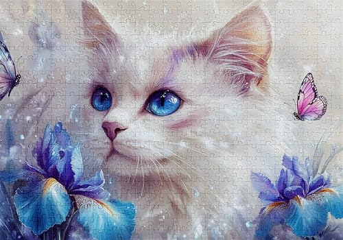 Puzzle 500 Teile Katze Puzzle Erwachsene Anspruchsvol Impossible Rätsel Schmetterling 52x38cm DIY Kit Classic Holz Jigsaw für Erwachsene und Kinder ab 14 Jahren, Auch Geschenke für Frauen Männer C-26 Puzzle 500 Teile Katze Puzzle Erwachsene Anspruchsvol Impossible Rätsel Schmetterling 52x38cm DIY Kit Classic Holz Jigsaw für Erwachsene und Kinder ab 14 Jahren, Auch Geschenke für Frauen Männer C-26 von Jaalinng
