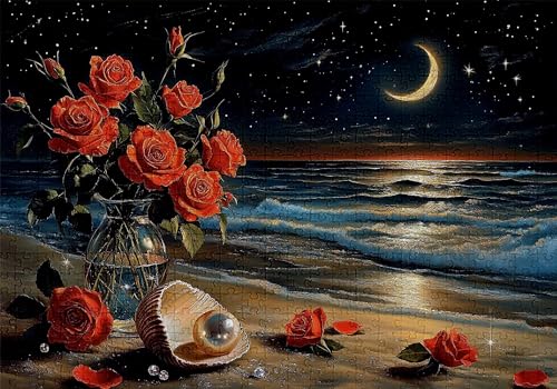 Puzzle 500 Teile Strand Puzzle Erwachsene Anspruchsvol Impossible Rätsel Rose 52x38cm Diy Kit Classic Holz jigsaw für Erwachsene und Kinder ab 14 Jahren,Verfügbar Als Geschenke für Frauen Männer C-855 Puzzle 500 Teile Strand Puzzle Erwachsene Anspruchsvol Impossible Rätsel Rose 52x38cm Diy Kit Classic Holz jigsaw für Erwachsene und Kinder ab 14 Jahren,Verfügbar Als Geschenke für Frauen Männer C-855 von Jaalinng
