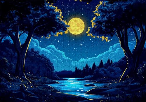 Puzzle 500 Teile Wald Puzzle Erwachsene Anspruchsvol Impossible Rätsel Mond 52x38cm DIY Kit Classic Holz Jigsaw für Erwachsene und Kinder ab 14 Jahren, Auch Verfügbar Geschenke für Frauen Männer C-42 Puzzle 500 Teile Wald Puzzle Erwachsene Anspruchsvol Impossible Rätsel Mond 52x38cm DIY Kit Classic Holz Jigsaw für Erwachsene und Kinder ab 14 Jahren, Auch Verfügbar Geschenke für Frauen Männer C-42 von Jaalinng