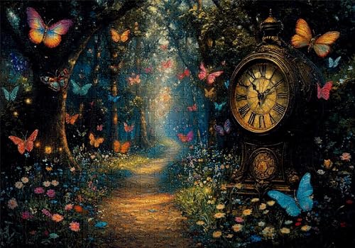 Puzzle 500 Teile Wald Puzzle Erwachsene Anspruchsvol Impossible Rätsel Schmetterling 52x38cm DIY Kit Classic Holz Jigsaw für Erwachsene und Kinder ab 14 Jahren, Auch Geschenke für Frauen Männer C-241 Puzzle 500 Teile Wald Puzzle Erwachsene Anspruchsvol Impossible Rätsel Schmetterling 52x38cm DIY Kit Classic Holz Jigsaw für Erwachsene und Kinder ab 14 Jahren, Auch Geschenke für Frauen Männer C-241 von Jaalinng