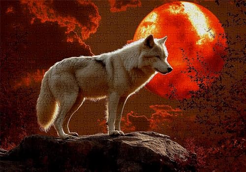 Puzzle 500 Teile Wolf Puzzle Erwachsene Anspruchsvol Impossible Rätsel Mond 52x38cm Diy Kit Classic Holz jigsaw für Erwachsene und Kinder ab 14 Jahren, Auch Verfügbar Geschenke für Frauen Männer C-992 Puzzle 500 Teile Wolf Puzzle Erwachsene Anspruchsvol Impossible Rätsel Mond 52x38cm Diy Kit Classic Holz jigsaw für Erwachsene und Kinder ab 14 Jahren, Auch Verfügbar Geschenke für Frauen Männer C-992 von Jaalinng
