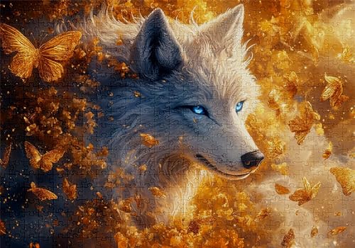 Puzzle 500 Teile Wolf Puzzle Erwachsene Anspruchsvol Impossible Rätsel Schmetterling 52x38cm DIY Kit Classic Holz Jigsaw für Erwachsene und Kinder ab 14 Jahren, Auch Geschenke für Frauen Männer C-49 Puzzle 500 Teile Wolf Puzzle Erwachsene Anspruchsvol Impossible Rätsel Schmetterling 52x38cm DIY Kit Classic Holz Jigsaw für Erwachsene und Kinder ab 14 Jahren, Auch Geschenke für Frauen Männer C-49 von Jaalinng