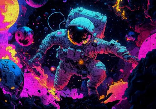 Puzzle 5000 Teile Abstrakt Puzzle Erwachsene Anspruchsvol Impossible Rätsel Astronaut 156x105cm DIY Classic Holz Jigsaw für Erwachsene und Kinder ab 14 Jahren, Auch Geschenke für Frauen Männer C-366 von Jaalinng