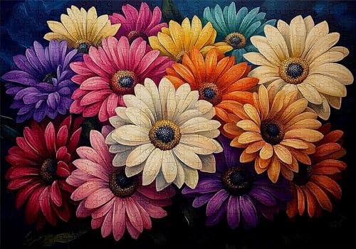 Puzzle 5000 Teile Gänseblümchen Puzzle Erwachsene Anspruchsvol Impossible Rätsel Blumen 156x105cm Diy Classic Holz jigsaw für Erwachsene und Kinder ab 14 Jahren, Auch Geschenke für Frauen Männer C-219 von Jaalinng