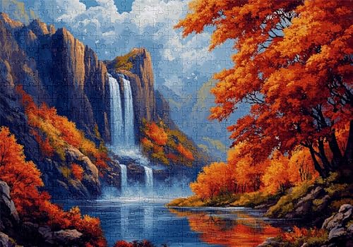 Puzzle 5000 Teile Herbst Puzzle Erwachsene Anspruchsvol Impossible Rätsel Fallen 156x105cm DIY Kit Classic Holz Jigsaw für Erwachsene und Kinder ab 14 Jahren, Auch Geschenke für Frauen Männer C-186 von Jaalinng