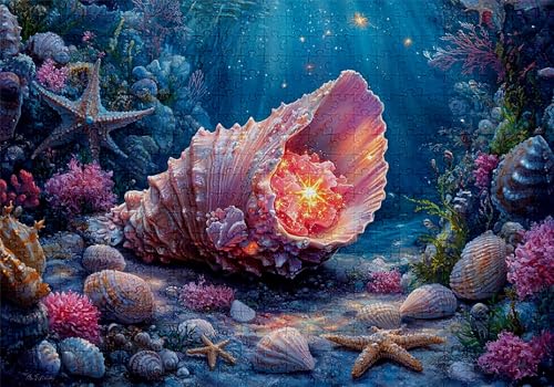 Puzzle 5000 Teile Koralle Puzzle Erwachsene Anspruchsvol Impossible Rätsel Muschel 156x105cm DIY Kit Classic Holz Jigsaw für Erwachsene und Kinder ab 14 Jahren, Auch Geschenke für Frauen Männer C-503 von Jaalinng
