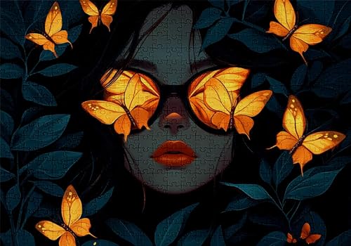 Puzzle 5000 Teile Mädchen Puzzle Erwachsene Anspruchsvol Impossible Rätsel Schmetterling 156x105cm DIY Classic Holz Jigsaw für Erwachsene und Kinder ab 14 Jahren, Auch Geschenke Frauen Männer C-350 von Jaalinng