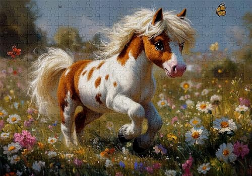 Puzzle 5000 Teile Pferd Puzzle Erwachsene Anspruchsvol Impossible Rätsel Schmetterling 156x105cm DIY Classic Holz Jigsaw für Erwachsene und Kinder ab 14 Jahren, Auch Geschenke für Frauen Männer C-429 von Jaalinng