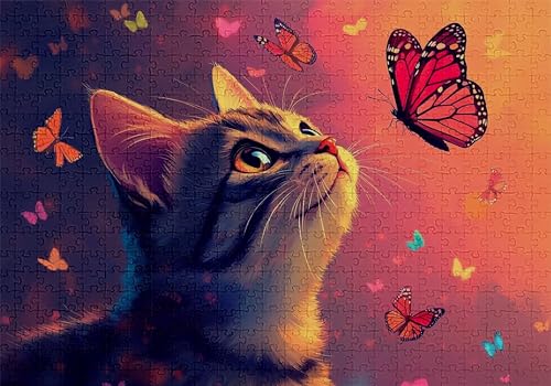 Puzzle 5000 Teile Schmetterling Puzzle Erwachsene Anspruchsvol Impossible Rätsel Katze 156x105cm DIY Classic Holz Jigsaw für Erwachsene und Kinder ab 14 Jahren, Auch Geschenke für Frauen Männer C-141 Puzzle 5000 Teile Schmetterling Puzzle Erwachsene Anspruchsvol Impossible Rätsel Katze 156x105cm DIY Classic Holz Jigsaw für Erwachsene und Kinder ab 14 Jahren, Auch Geschenke für Frauen Männer C-141 von Jaalinng