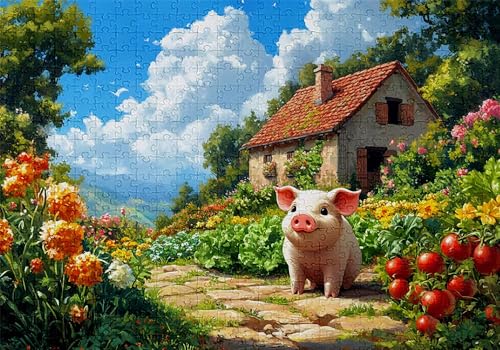 Puzzle 5000 Teile Schwein Puzzle Erwachsene Anspruchsvol Impossible Rätsel Kabine 156x105cm DIY Kit Classic Holz Jigsaw für Erwachsene und Kinder ab 14 Jahren, Auch Geschenke für Frauen Männer C-47 von Jaalinng