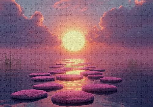 Puzzle 5000 Teile Sonnenuntergang Puzzle Erwachsene Anspruchsvol Impossible Rätsel Landschaft DIY Classic Jigsaw 156x105cm für Erwachsene und Kinder ab 14 Jahren, Auch Geschenke Frauen Männer C-233 von Jaalinng
