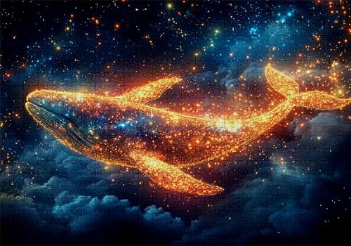 Puzzle 5000 Teile Wal Puzzle Erwachsene Anspruchsvol Impossible Rätsel Sternenhimmel 156x105cm Diy Kit Classic Holz jigsaw für Erwachsene und Kinder ab 14 Jahren,Auch Geschenke für Frauen Männer C-325 von Jaalinng