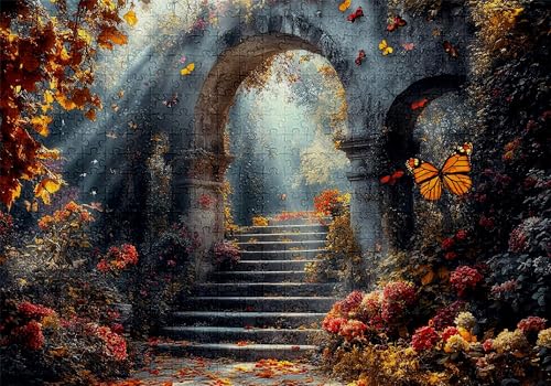 Puzzle 5000 Teile Wald Puzzle Erwachsene Anspruchsvol Impossible Rätsel Schmetterling 156x105cm DIY Classic Holz Jigsaw für Erwachsene und Kinder ab 14 Jahren, Auch Geschenke für Frauen Männer C-329 von Jaalinng