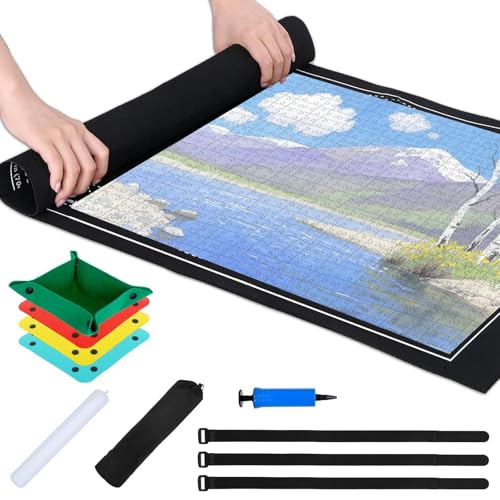Puzzlematte 1000 Teile,Puzzleteppich,Praktisches Puzzle Zubehör mit Puzzle Sortierschalen,Staubschutzhülle kann verstaut Werden,für Die Aufbewahrung und Den Transport Von Puzzles,55 cm × 80 cm Puzzlematte 1000 Teile,Puzzleteppich,Praktisches Puzzle Zubehör mit Puzzle Sortierschalen,Staubschutzhülle kann verstaut Werden,für Die Aufbewahrung und Den Transport Von Puzzles,55 cm × 80 cm von Jaarssho