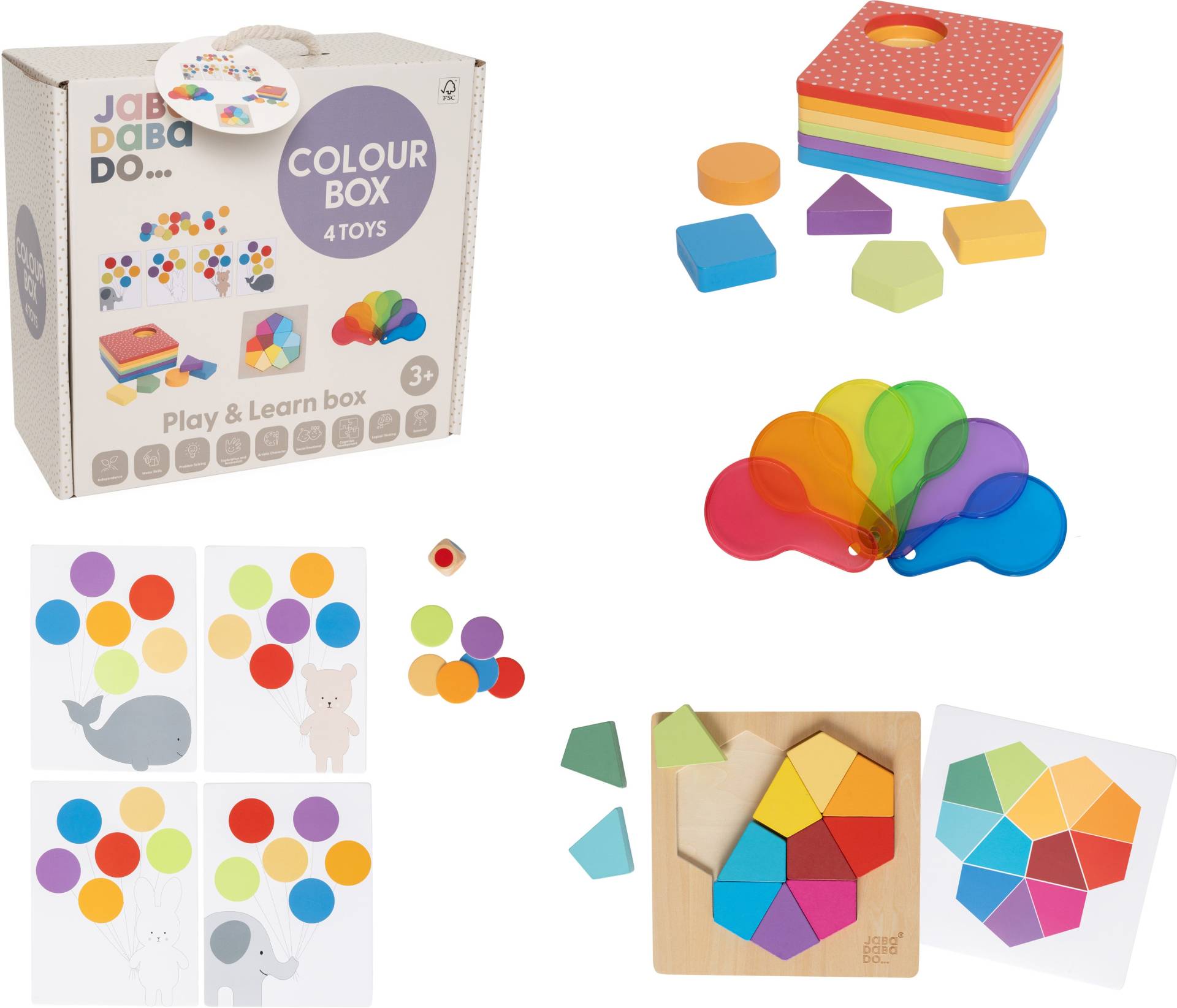 Jabadabado Spielen &  Lernen Box Farben von Jabadabado