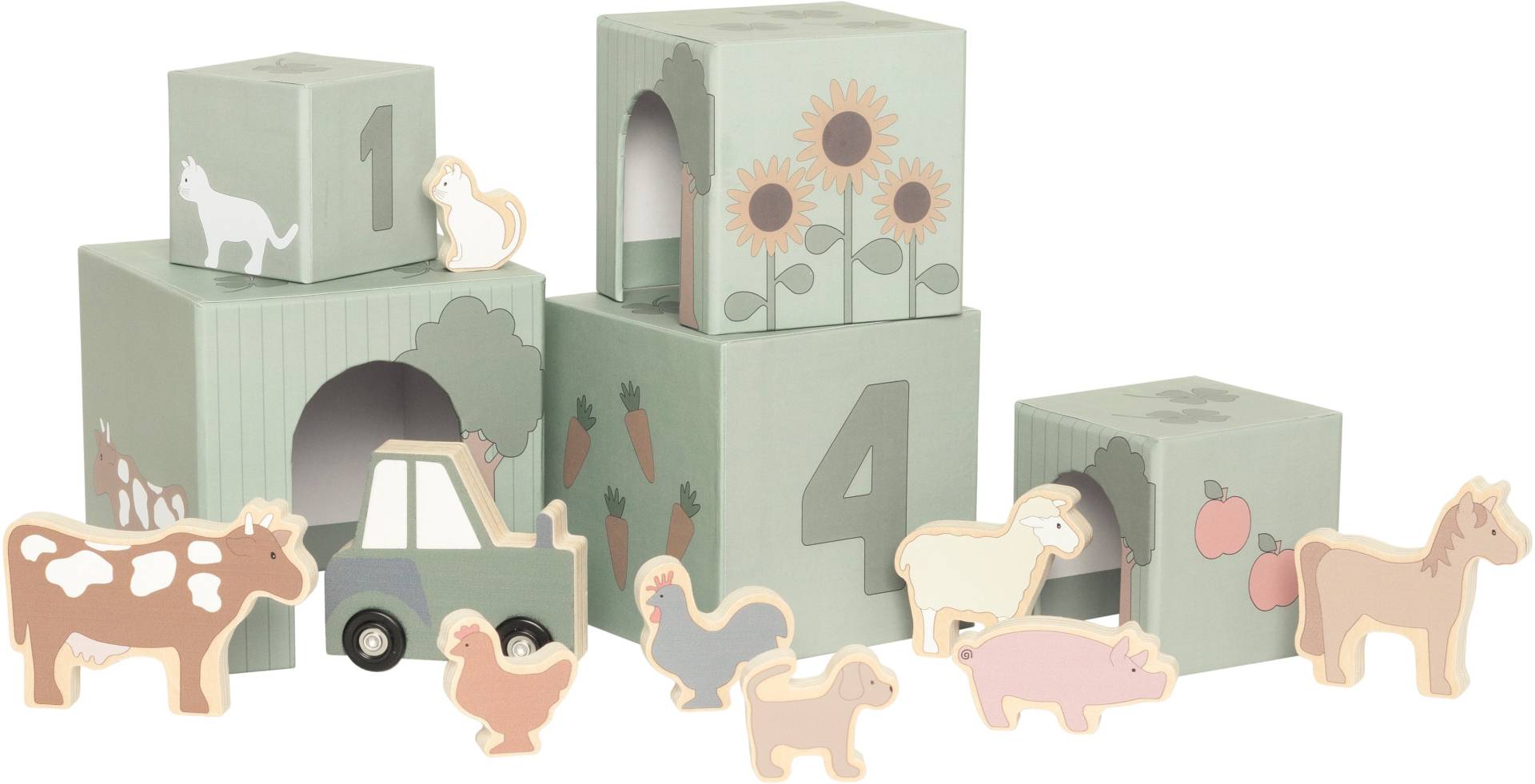 Jabadabado Stapelklötze mit Bauernhoftiere, Babyspielzeug Jabadabado Stapelklötze mit Bauernhoftiere, Babyspielzeug von Jabadabado