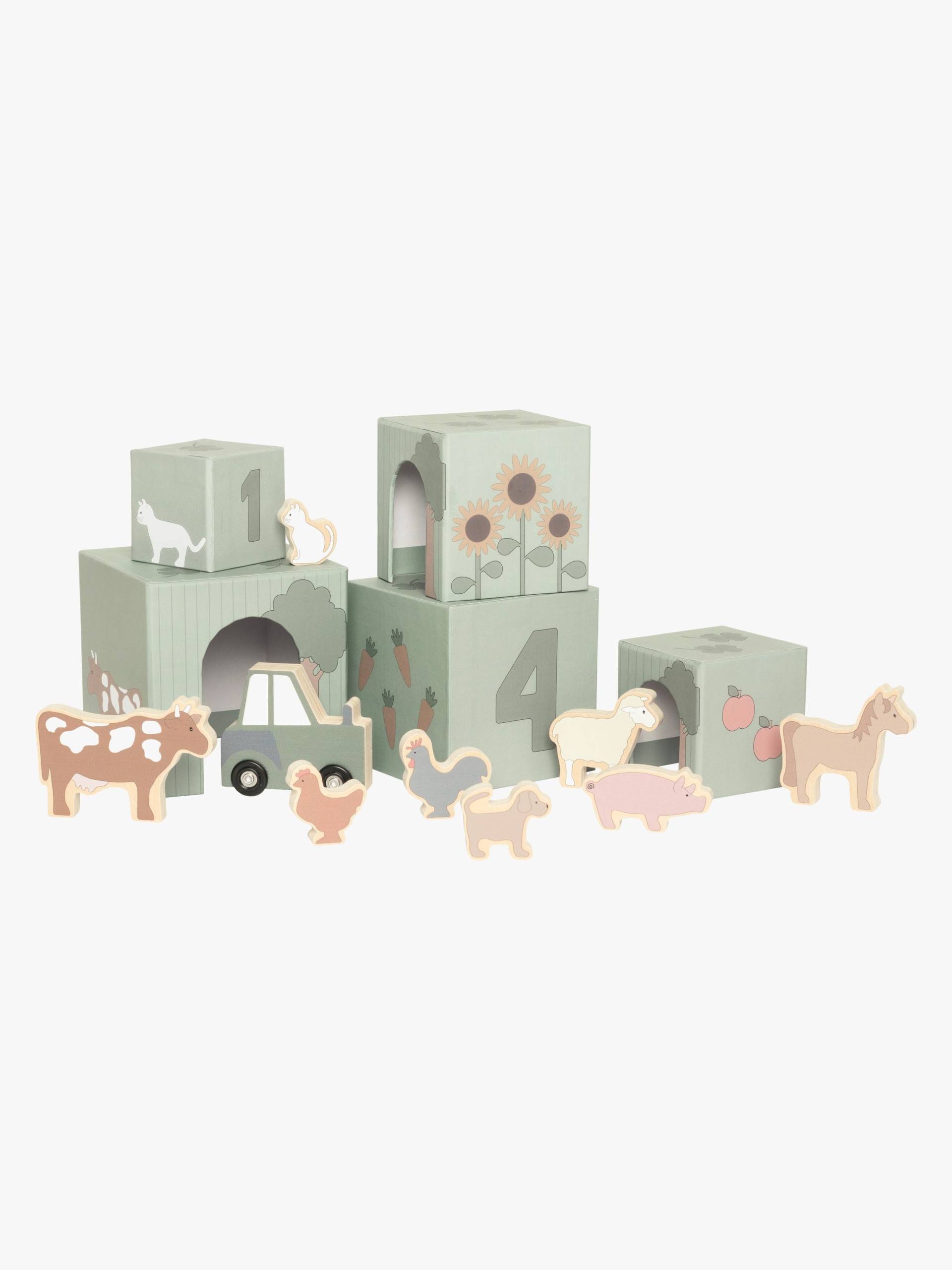 Jabadabado Stapelklötze mit Bauernhoftiere, Babyspielzeug von Jabadabado
