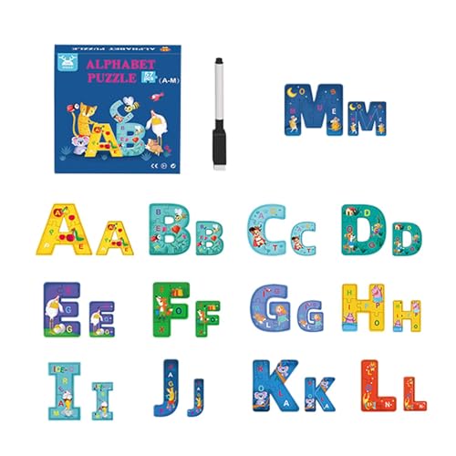 Jacekee Alphabet-Puzzle für Kleinkinder, Alphabet-Puzzle,57-teilige Puzzles mit englischen Buchstaben - Lernaktivitäten im Vorschulalter, Lernspielzeug, interaktive Kleinkind-Puzzles für Kinder von Jacekee