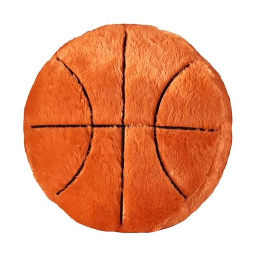 Jacekee Sport-Wurfkissen,Basketball-Plüschkissen - Sportgefüllte Wurfkissen - Bequemes gefülltes Basketballball-Plüschkissen für Büros und Wohnzimmer von Jacekee