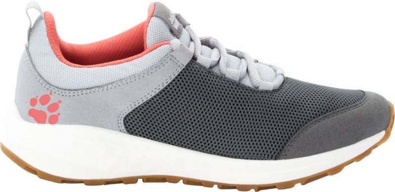 Jack Wolfskin Coogee Low Kinder Sneaker, Dark Grey/Rose, 32, Kinderschuhe von Jack Wolfskin