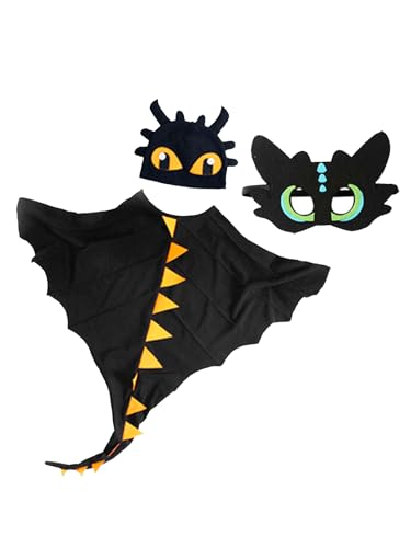 Dinosaurier-Umhang, Dinosaurier-Umhang, Halloween, Kinder-Drachen-Kostüm, Verkleidung mit Maske, Hut, T-Rex, Karneval, Party, Verkleidung für Halloween, 3-teilig Dinosaurier-Umhang, Dinosaurier-Umhang, Halloween, Kinder-Drachen-Kostüm, Verkleidung mit Maske, Hut, T-Rex, Karneval, Party, Verkleidung für Halloween, 3-teilig von Jackolume
