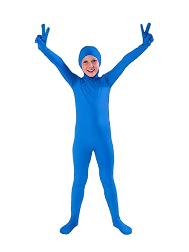 Ganzkörperanzug für Kinder, offenes Gesicht, dehnbares Kostüm, Zentai-Overall, Unisex, Jungen, Mädchen, Tanzkleidung, Einteiler, Bodysuits für Halloween, Cosplay, Blau Ganzkörperanzug für Kinder, offenes Gesicht, dehnbares Kostüm, Zentai-Overall, Unisex, Jungen, Mädchen, Tanzkleidung, Einteiler, Bodysuits für Halloween, Cosplay, Blau von Jackolume