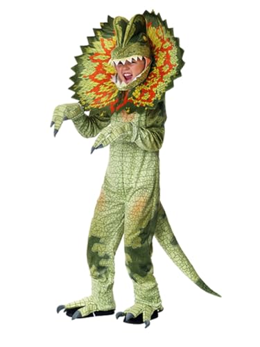 Jackolume Dinosaurier-Kostüm für Kinder, Triceratops-Kostüm, T-Rex-Outfits, grüner Dino-Overall für Kinder, Halloween, Jungen, Mädchen, Drachenhaube, Schwanz, Verkleidung, Cosplay, Party Jackolume Dinosaurier-Kostüm für Kinder, Triceratops-Kostüm, T-Rex-Outfits, grüner Dino-Overall für Kinder, Halloween, Jungen, Mädchen, Drachenhaube, Schwanz, Verkleidung, Cosplay, Party von Jackolume