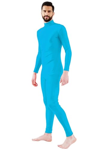 Jackolume Ganzkörperanzug für Herren und Damen, dehnbares Kostüm, Unisex, Erwachsene, Kinder, Zentai-Overall, langärmelig, Einteiler, Bodysuits ohne Kapuze, Füße, Hände für Halloween, Cosplay, Blau Jackolume Ganzkörperanzug für Herren und Damen, dehnbares Kostüm, Unisex, Erwachsene, Kinder, Zentai-Overall, langärmelig, Einteiler, Bodysuits ohne Kapuze, Füße, Hände für Halloween, Cosplay, Blau von Jackolume