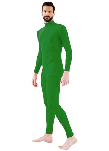 Jackolume Ganzkörperanzug für Herren und Damen, dehnbares Kostüm, Unisex, Erwachsene, Kinder, Zentai-Overall, langärmelig, Einteiler, Bodysuits ohne Kapuze, Füße, Hände für Halloween, Cosplay, Grün Jackolume Ganzkörperanzug für Herren und Damen, dehnbares Kostüm, Unisex, Erwachsene, Kinder, Zentai-Overall, langärmelig, Einteiler, Bodysuits ohne Kapuze, Füße, Hände für Halloween, Cosplay, Grün von Jackolume