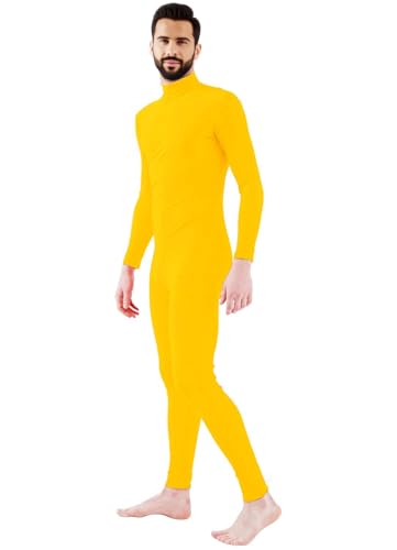 Jackolume Ganzkörperanzug für Herren und Damen, dehnbares Kostüm, Unisex, Erwachsene, Kinder, Zentai-Overall, langärmelig, Einteiler, Bodysuits ohne Kapuze, Füße, Hände für Halloween, Cosplay, Gelb Jackolume Ganzkörperanzug für Herren und Damen, dehnbares Kostüm, Unisex, Erwachsene, Kinder, Zentai-Overall, langärmelig, Einteiler, Bodysuits ohne Kapuze, Füße, Hände für Halloween, Cosplay, Gelb von Jackolume