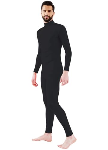 Jackolume Ganzkörperanzug für Herren und Damen, dehnbares Kostüm, Unisex, Erwachsene, Kinder, Zentai-Overall, langärmelig, Einteiler, Bodysuits ohne Kapuze, Füße, Hände für Halloween, Cosplay, Schwarz Jackolume Ganzkörperanzug für Herren und Damen, dehnbares Kostüm, Unisex, Erwachsene, Kinder, Zentai-Overall, langärmelig, Einteiler, Bodysuits ohne Kapuze, Füße, Hände für Halloween, Cosplay, Schwarz von Jackolume