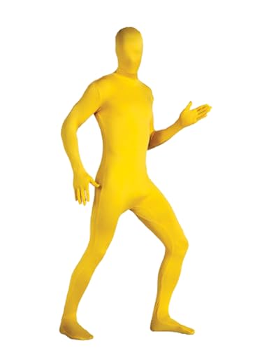 Jackolume Ganzkörperanzug für Herren und Damen, dehnbares Kostüm, Unisex, Erwachsene, zweite Haut, Zentai, enttäuschender Overall, unsichtbarer Einteiler, Bodysuits für Halloween, Cosplay, Party, Gelb Jackolume Ganzkörperanzug für Herren und Damen, dehnbares Kostüm, Unisex, Erwachsene, zweite Haut, Zentai, enttäuschender Overall, unsichtbarer Einteiler, Bodysuits für Halloween, Cosplay, Party, Gelb von Jackolume