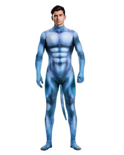 Jackolume Herren Halloween Tier Body mit Schwanz Pelzig 3D Druck Kostüm Ganzkörper Muskel Zentai Jumpsuit Erwachsene Petsuit Einteiler Cosplay Dress Up Party Jackolume Herren Halloween Tier Body mit Schwanz Pelzig 3D Druck Kostüm Ganzkörper Muskel Zentai Jumpsuit Erwachsene Petsuit Einteiler Cosplay Dress Up Party von Jackolume