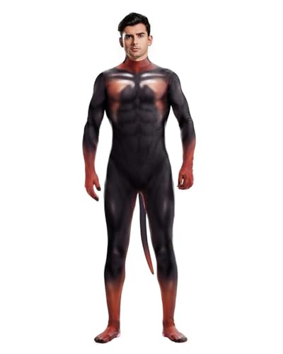 Jackolume Herren Halloween Tier Body mit Schwanz Pelzig 3D Druck Kostüm Ganzkörper Muskel Zentai Jumpsuit Erwachsene Petsuit Einteiler Cosplay Dress Up Party Jackolume Herren Halloween Tier Body mit Schwanz Pelzig 3D Druck Kostüm Ganzkörper Muskel Zentai Jumpsuit Erwachsene Petsuit Einteiler Cosplay Dress Up Party von Jackolume