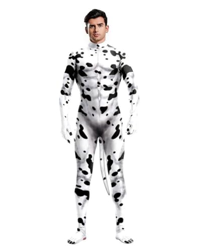 Jackolume Herren Halloween Tier Body mit Schwanz Pelzig 3D Druck Kostüm Ganzkörper Muskel Zentai Jumpsuit Erwachsene Petsuit Einteiler Cosplay Dress Up Party Jackolume Herren Halloween Tier Body mit Schwanz Pelzig 3D Druck Kostüm Ganzkörper Muskel Zentai Jumpsuit Erwachsene Petsuit Einteiler Cosplay Dress Up Party von Jackolume