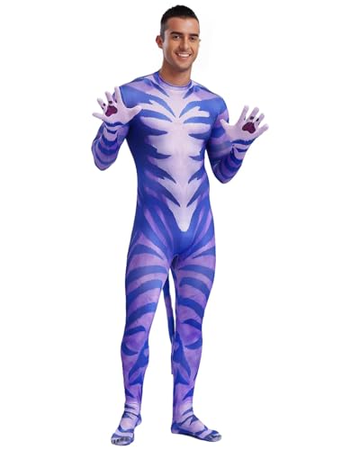 Jackolume Herren Halloween Tier Body mit Schwanz Pelzig 3D Druck Kostüm Ganzkörper Muskel Zentai Jumpsuit Erwachsene Petsuit Einteiler Cosplay Dress Up Party Jackolume Herren Halloween Tier Body mit Schwanz Pelzig 3D Druck Kostüm Ganzkörper Muskel Zentai Jumpsuit Erwachsene Petsuit Einteiler Cosplay Dress Up Party von Jackolume