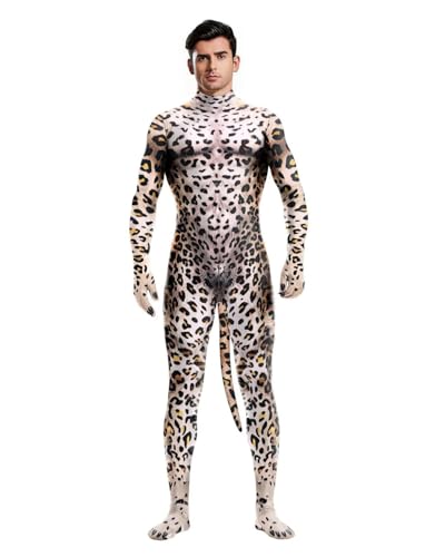 Jackolume Herren Halloween Tier Body mit Schwanz Pelzig 3D Druck Kostüm Ganzkörper Muskel Zentai Jumpsuit Erwachsene Petsuit Einteiler Cosplay Dress Up Party Jackolume Herren Halloween Tier Body mit Schwanz Pelzig 3D Druck Kostüm Ganzkörper Muskel Zentai Jumpsuit Erwachsene Petsuit Einteiler Cosplay Dress Up Party von Jackolume