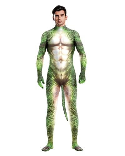 Jackolume Herren Halloween Tier Body mit Schwanz Pelzig 3D Druck Kostüm Ganzkörper Muskel Zentai Jumpsuit Erwachsene Petsuit Einteiler Cosplay Dress Up Party Jackolume Herren Halloween Tier Body mit Schwanz Pelzig 3D Druck Kostüm Ganzkörper Muskel Zentai Jumpsuit Erwachsene Petsuit Einteiler Cosplay Dress Up Party von Jackolume