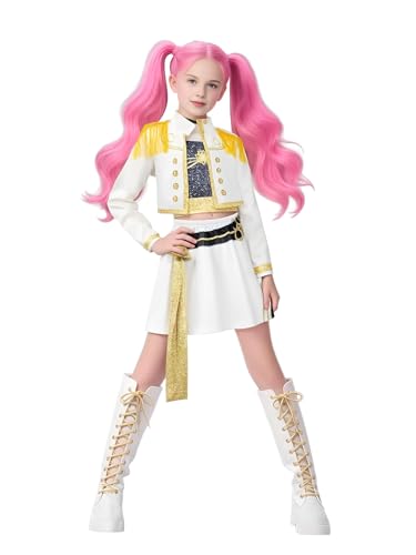 Jackolume Kpop Jäger Mira Cosplay Kostüm für Kinder, Mädchen Popstar Tänzerin Mira Bühnenoutfits Komplettes Set Idol Weiß Performance Anzug Halloween Karneval Party Dress Up Jackolume Kpop Jäger Mira Cosplay Kostüm für Kinder, Mädchen Popstar Tänzerin Mira Bühnenoutfits Komplettes Set Idol Weiß Performance Anzug Halloween Karneval Party Dress Up von Jackolume