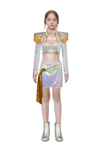 Jackolume Kpop Super Star Mira Cosplay Kostüm für Erwachsene, Kpop Jäger Kostüm Mira Tänzerin Idol Bühne Outfits Halloween Cosplay Komplettes Set mit Zubehör für Frauen Jackolume Kpop Super Star Mira Cosplay Kostüm für Erwachsene, Kpop Jäger Kostüm Mira Tänzerin Idol Bühne Outfits Halloween Cosplay Komplettes Set mit Zubehör für Frauen von Jackolume