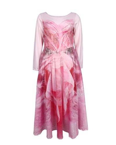 Jackolume Mädchen Good Witch Glinda Kostüm Kleid, Rosa Hexe Prinzessin Kleid Geburtstag Party Kleid Halloween Cosplay Outfits für Kinder Jackolume Mädchen Good Witch Glinda Kostüm Kleid, Rosa Hexe Prinzessin Kleid Geburtstag Party Kleid Halloween Cosplay Outfits für Kinder von Jackolume
