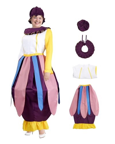 Jackolume Mrs Potts Kostüm für Damen Mrs Potts Cosplay Teekanne Pullover Top und Rock mit Hut Halloween Party Karneval Outfits für Erwachsene Jackolume Mrs Potts Kostüm für Damen Mrs Potts Cosplay Teekanne Pullover Top und Rock mit Hut Halloween Party Karneval Outfits für Erwachsene von Jackolume