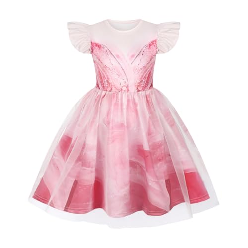Jackolume Rosa Hexe Glinda Kostüm für Mädchen, Kinder rosa Prinzessin Tüllkleid, gute Hexe Cosplay Outfits Halloween Geburtstag Party Dress Up Jackolume Rosa Hexe Glinda Kostüm für Mädchen, Kinder rosa Prinzessin Tüllkleid, gute Hexe Cosplay Outfits Halloween Geburtstag Party Dress Up von Jackolume